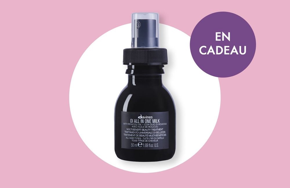 En cadeau avec votre magazine ELLE :  un soin pour cheveux Davines