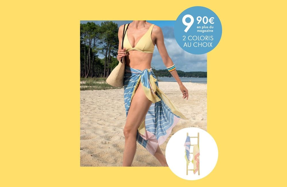 Cette semaine avec votre magazine ELLE : le paréo XXL Princesse tam.tam, l'accessoire phare de l'été