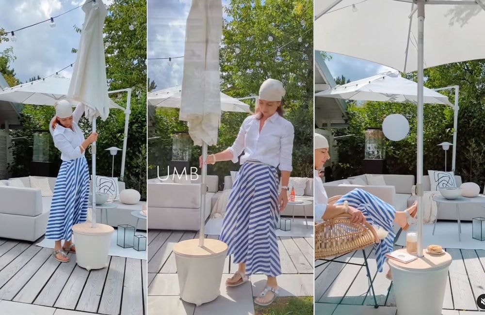 IKEA hack : réaliser un pied de parasol sur roulette original et déco