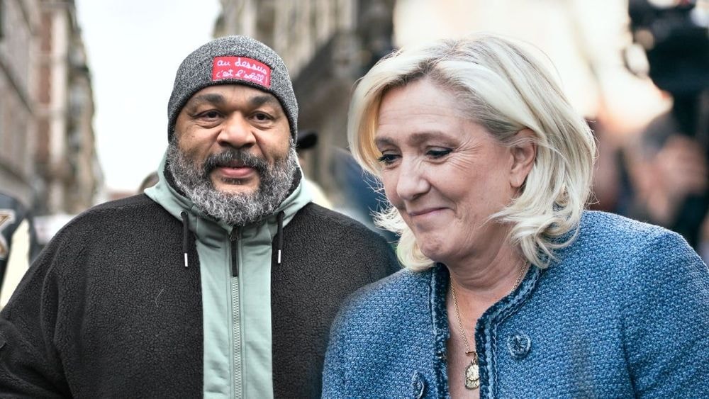 Sous bracelet électronique, Dieudonné vole au secours de Marine Le Pen : "On nous empêche de…"