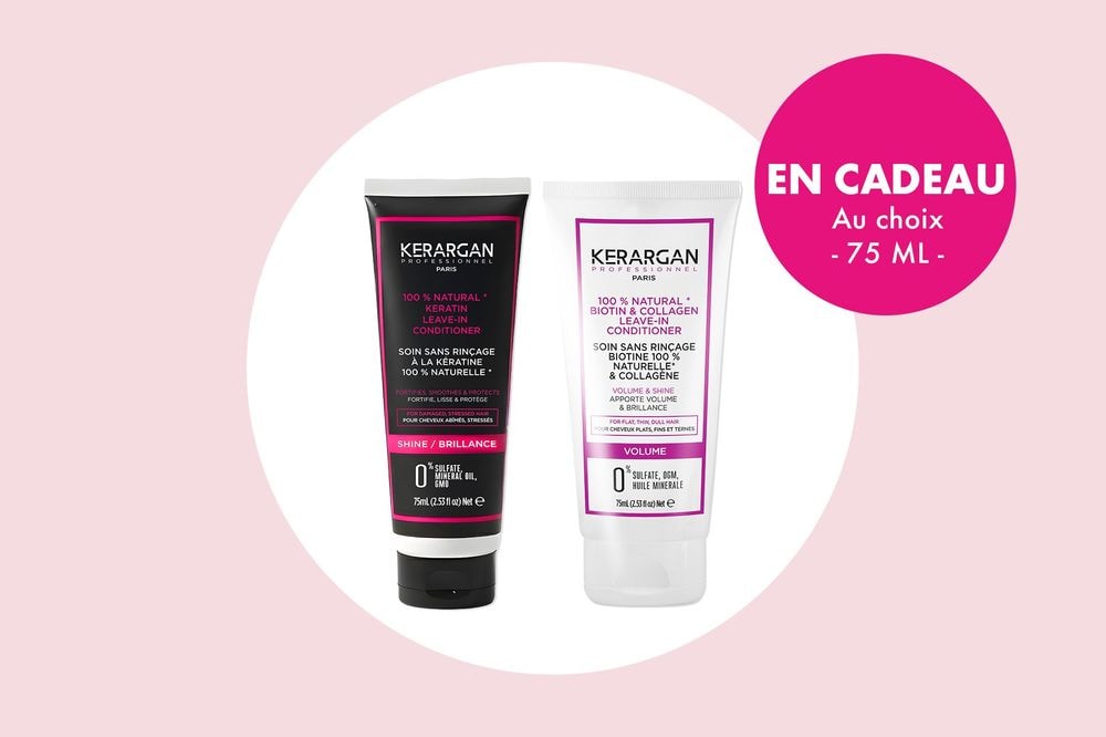 En cadeau avec votre magazine ELLE : votre soin leave-in Kerargan au choix