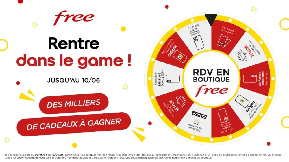 Participez au Grand Jeu Concours National dans les Boutiques Free ! 🎉