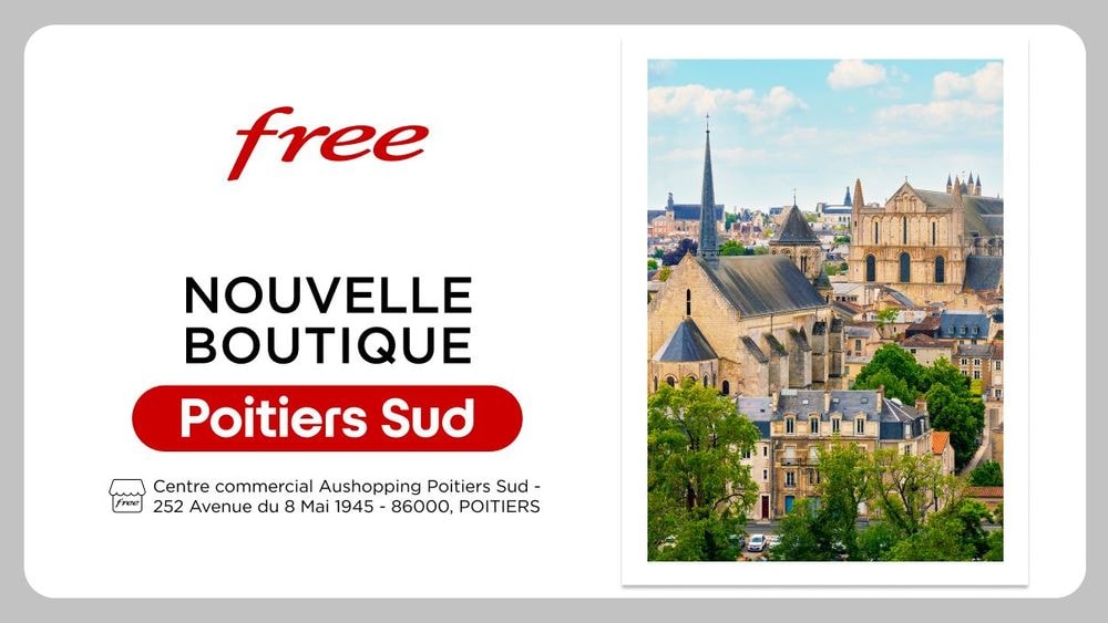 Boutique Free de Poitiers Sud : il fallait bien qu’on vienne s’installer dans la Vienne !