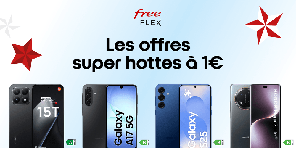 Offres super hottes Free mobile : Un smartphone récent pour seulement 1 € à la commande
