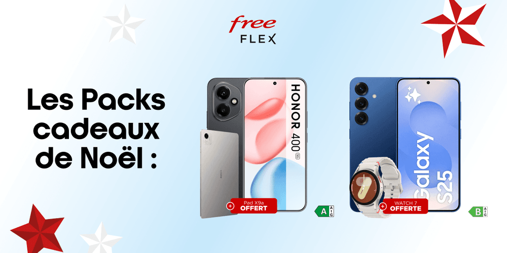 Packs cadeaux Free mobile : les meilleures idées smartphones à offrir pour Noël
