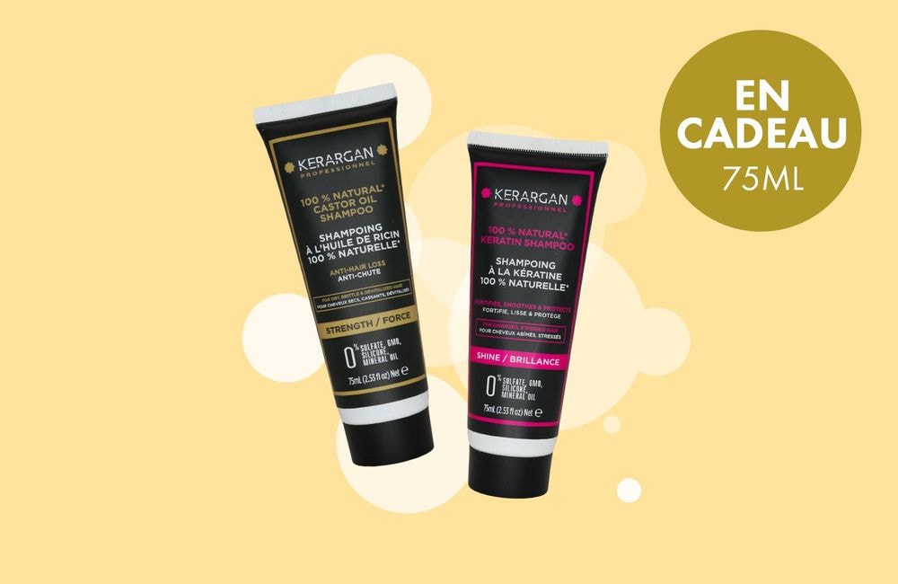 En cadeau avec votre magazine ELLE : un shampoing Kerargan