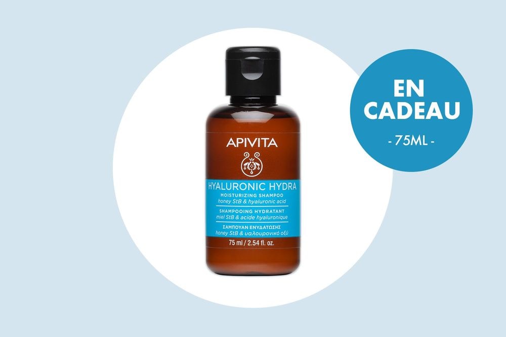 En cadeau avec votre magazine ELLE : un shampoing hydratant Apivita !
