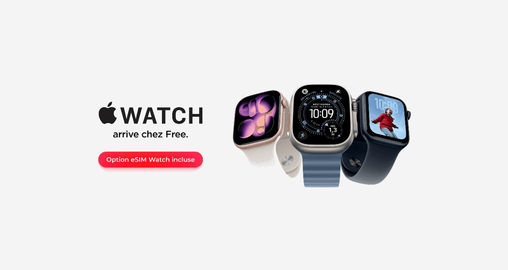 L’Apple Watch arrive chez Free avec l’option eSIM Watch incluse