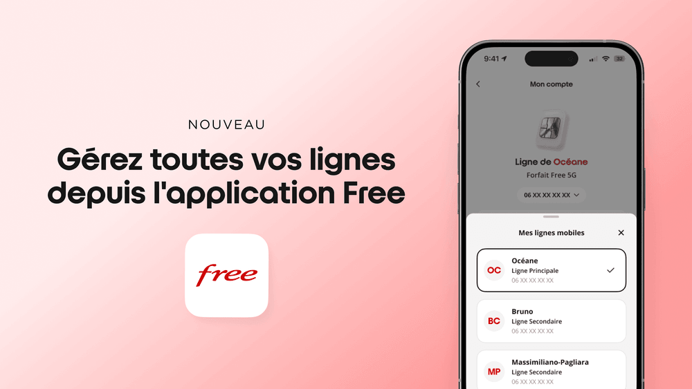 Free simplifie la gestion de toutes vos lignes Free Mobile directement dans son application