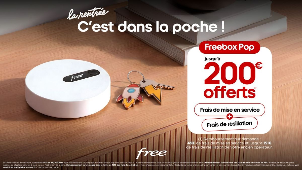 Offre de rentrée Free : jusqu’à -200 € remboursés sur votre Freebox
