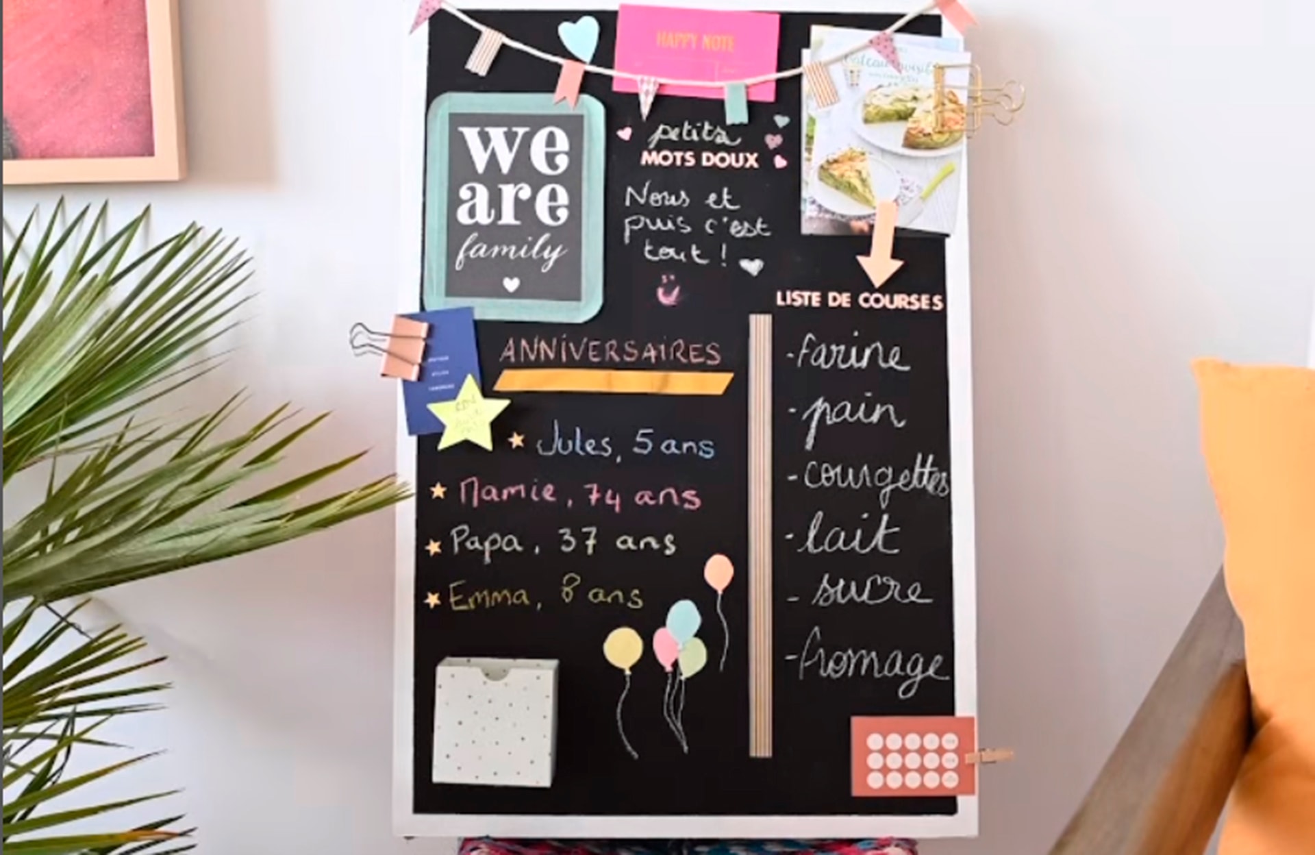 DIY : un tableau pour faciliter son organisation