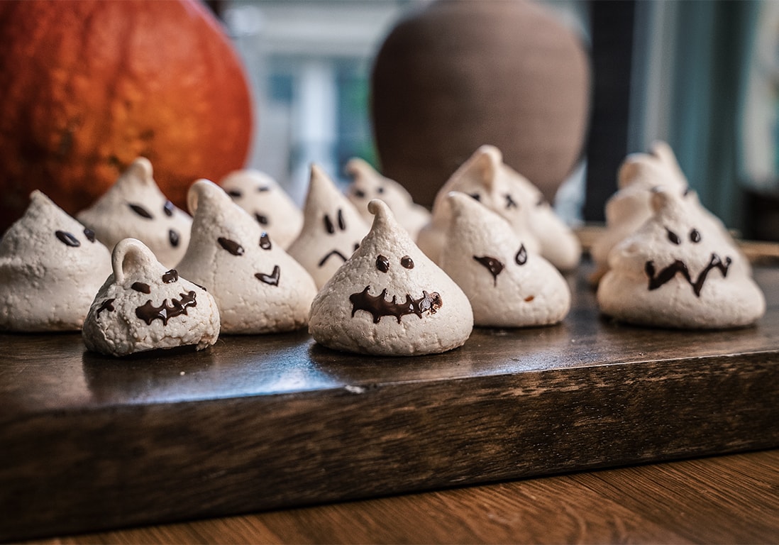 En cuisine avec : mes meringues fantômes d’Halloween