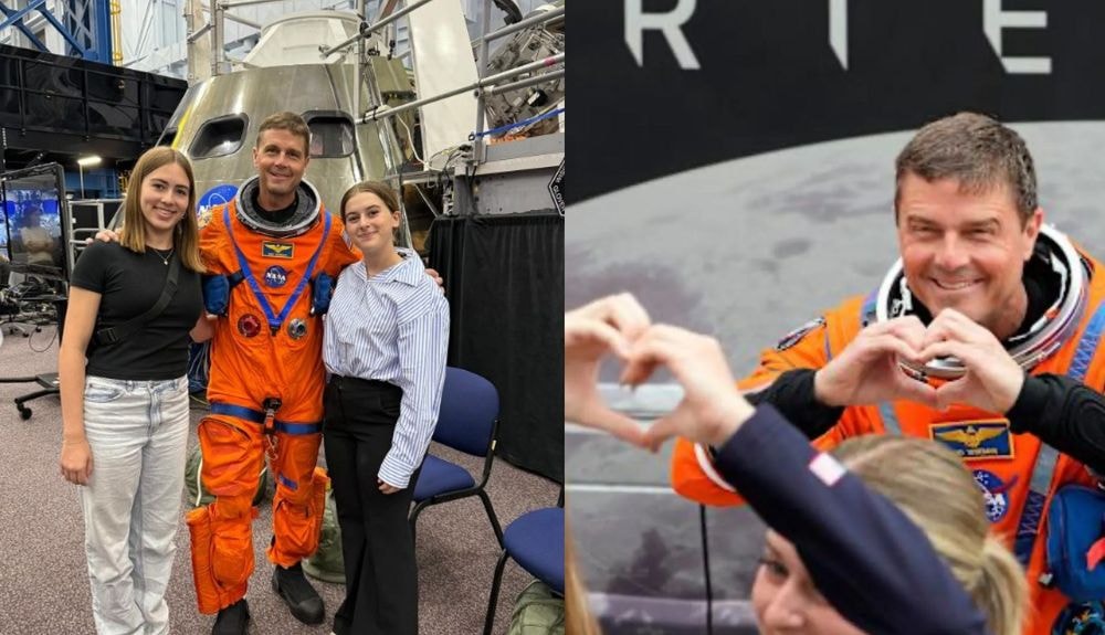 Contraint de les élever seul, l’astronaute Reid Wiseman a eu un geste déchirant avec ses filles avant son départ pour la lune