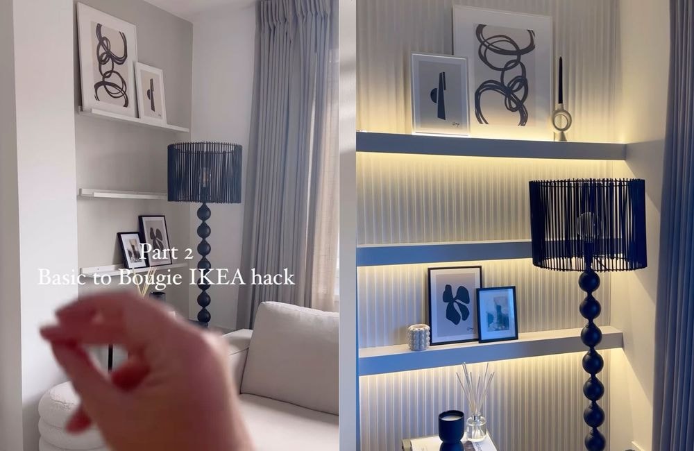 avant/après : L’astuce toute simple pour rendre plus cossue cette étagère IKEA