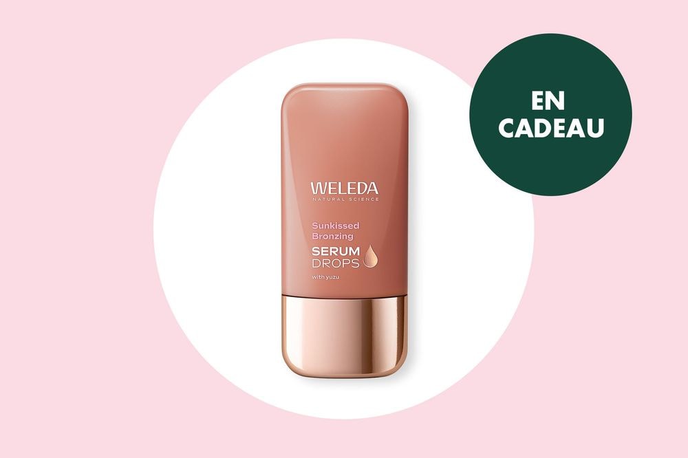 En cadeau avec votre magazine ELLE : votre sérum teinté Sunkissed Bronzing Serum Drops de Weleda
