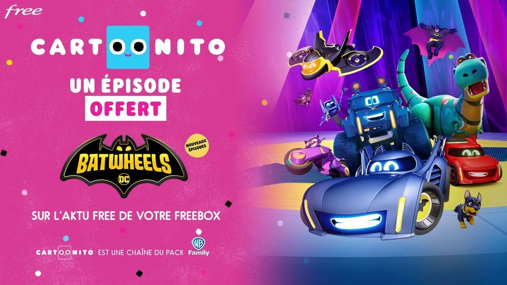 Profitez d'un épisode offert de Batwheels, la série inédite de Cartoonito