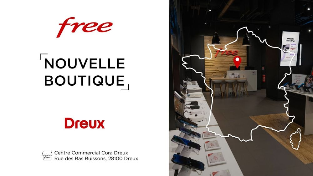 Free ouvre une nouvelle boutique à Dreux