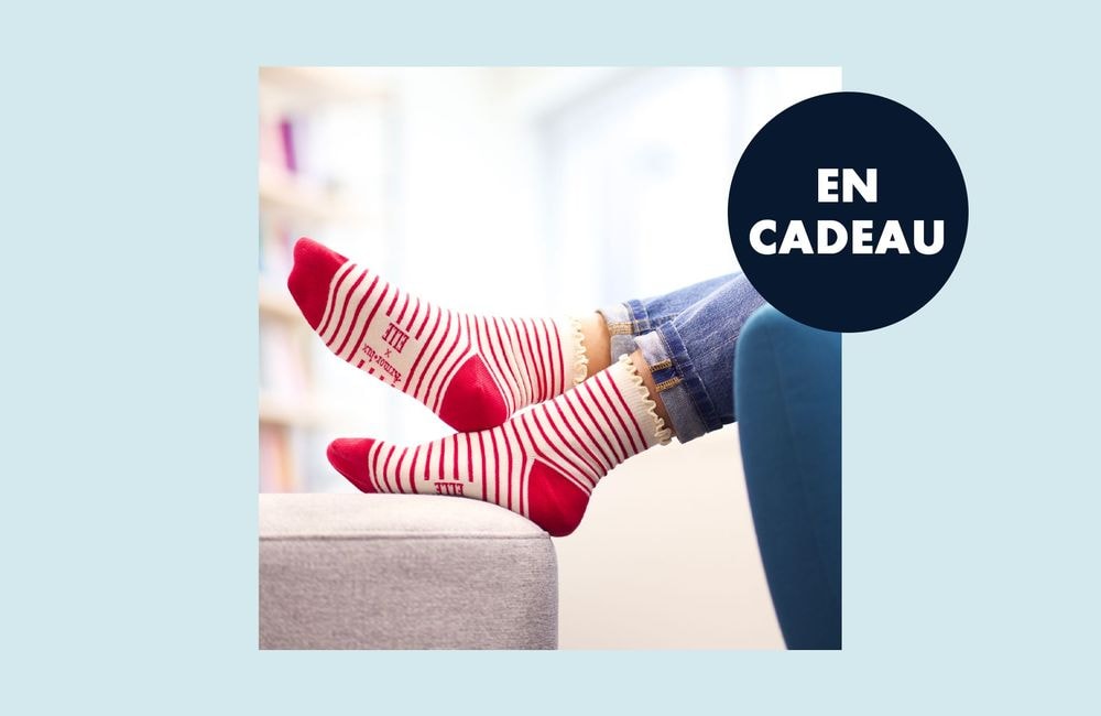 En cadeau avec votre magazine ELLE : les socquettes Armor-lux