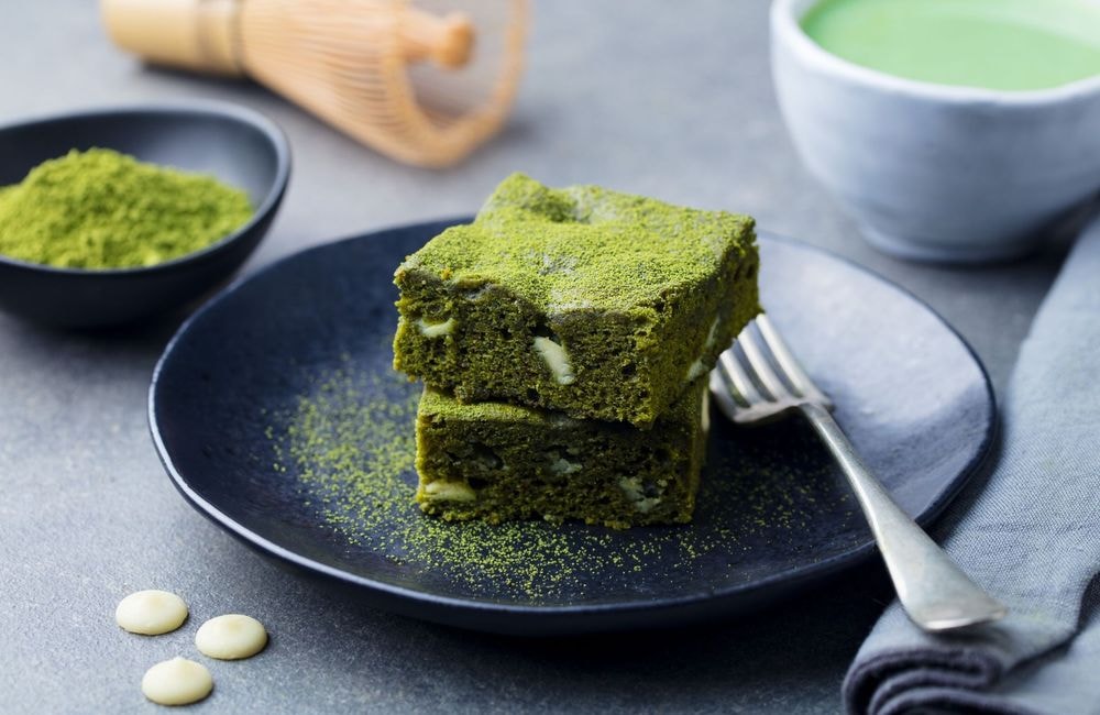 Un brownie décadent et hyper crémeux au matcha pour un goûter d’hiver