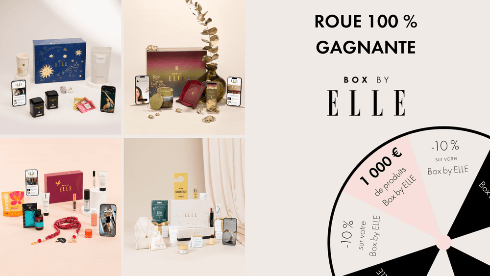 Roue de la fortune : 1 000 € de produits Box by ELLE en jeu !