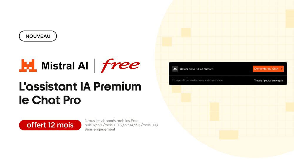 Le Chat de Mistral AI : découvrez l’assistant IA gratuit et sa version Pro à 17,99 €/mois