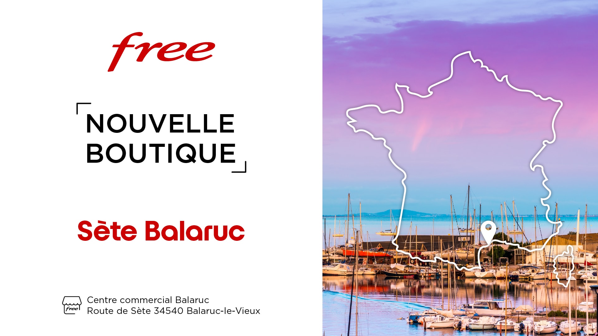 Boutique Free : découvrez la nouvelle boutique Free de Sète au centre commercial Balaruc