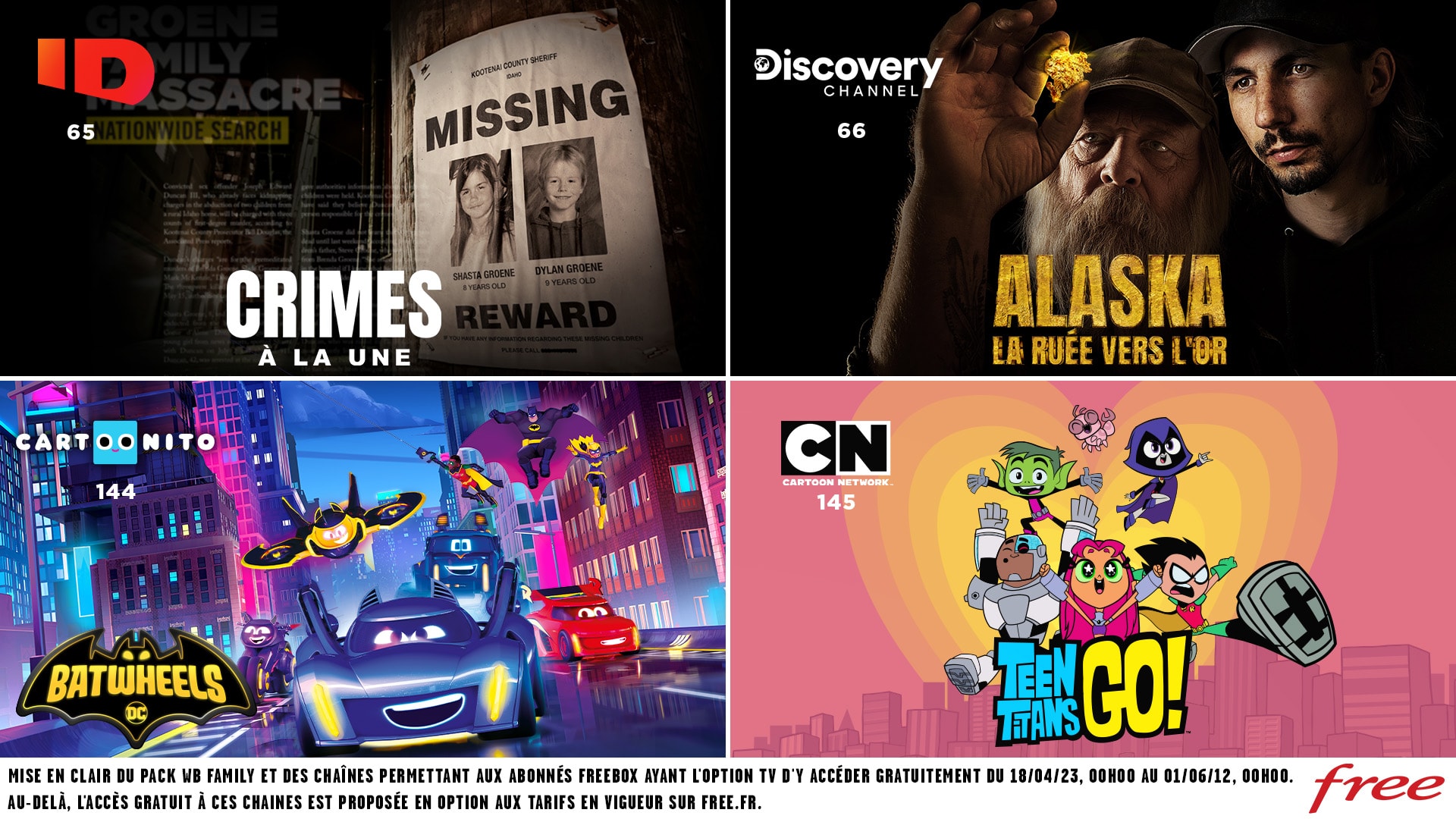 Freebox TV : découvrez le nouveau pack WB Family en clair jusqu’au 31/05