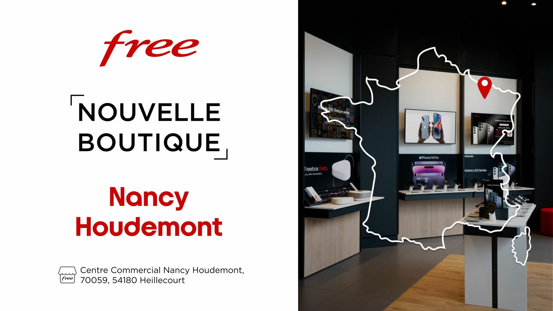 Venez découvrir la nouvelle boutique Free de Nancy Houdemont !